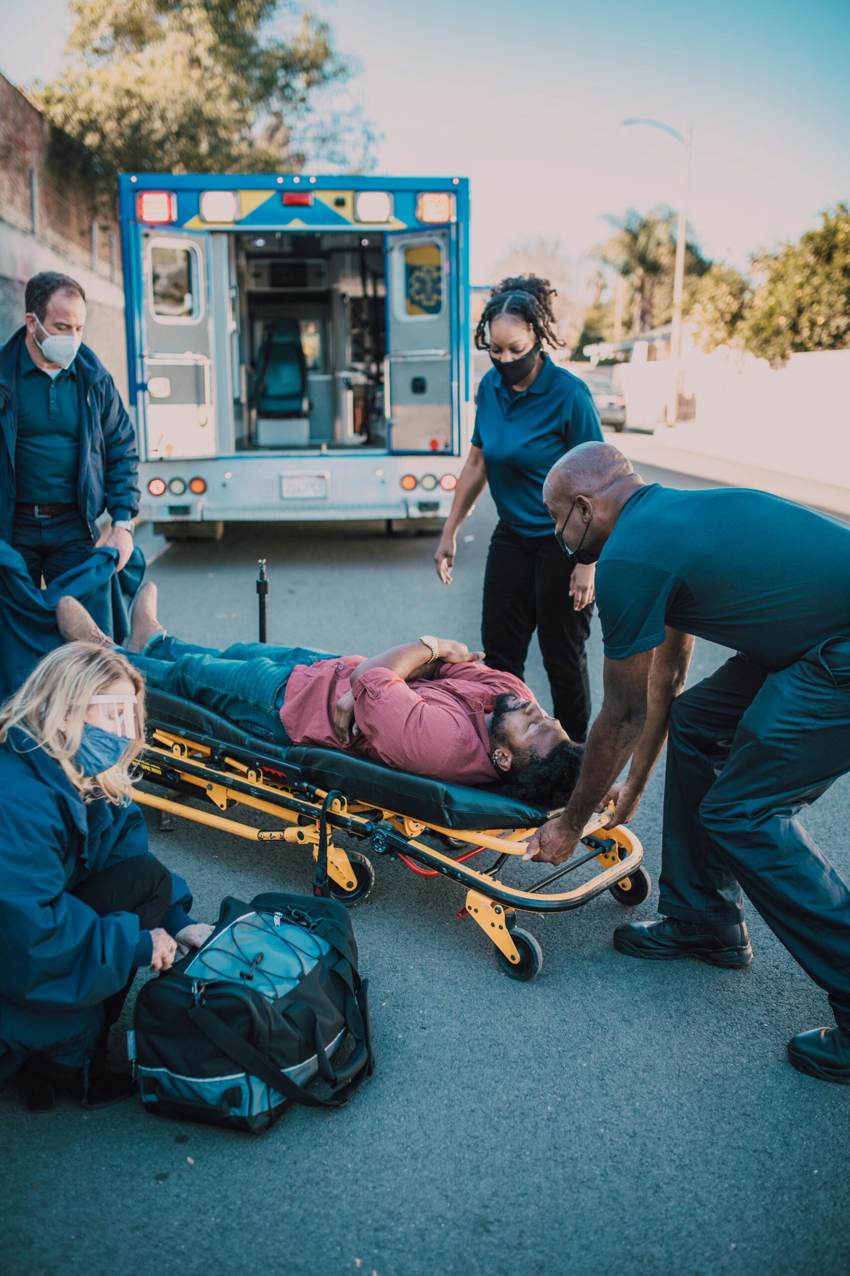 Medical team providing CPR