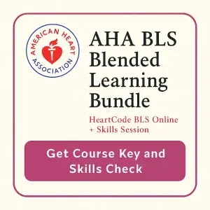 AHA BLS blended learning bundle HeartCode BLS course key